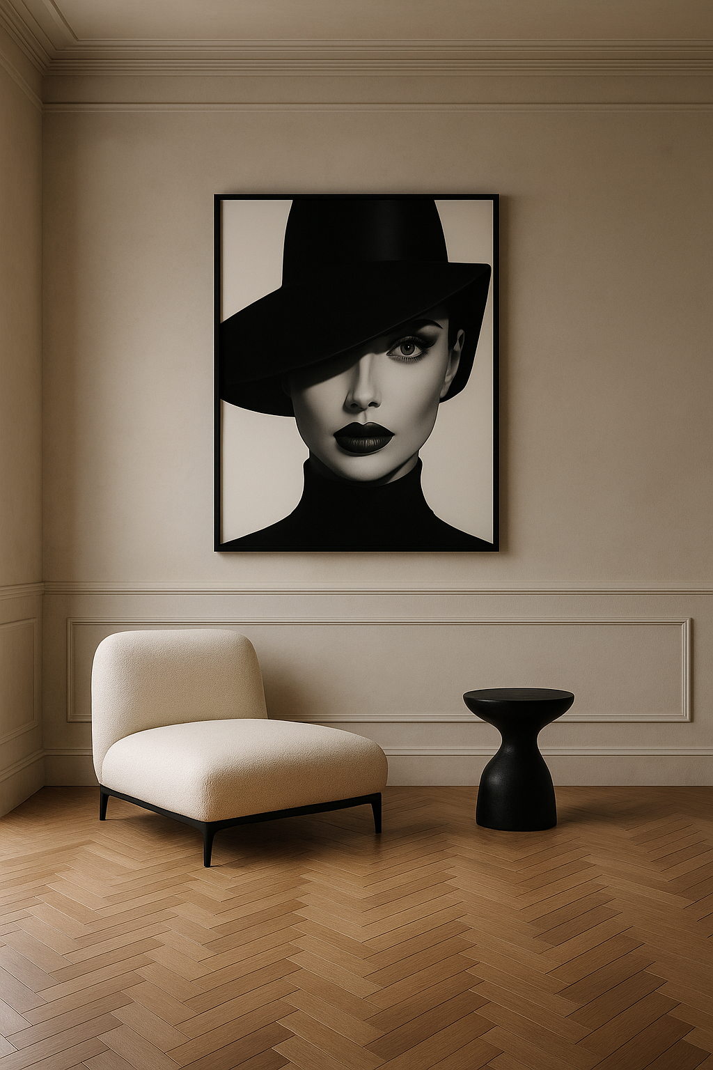 Obsidian Gaze — Limited Edition Noir Portrait Fine Art