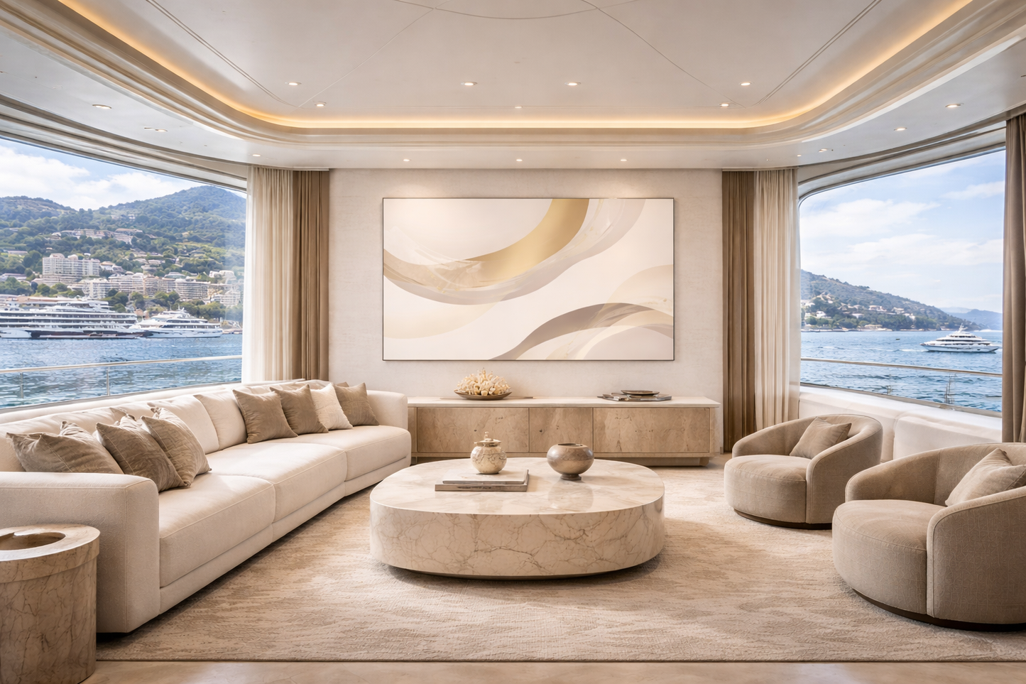 Gilded Current  — Limited Edition Abstract Canvas