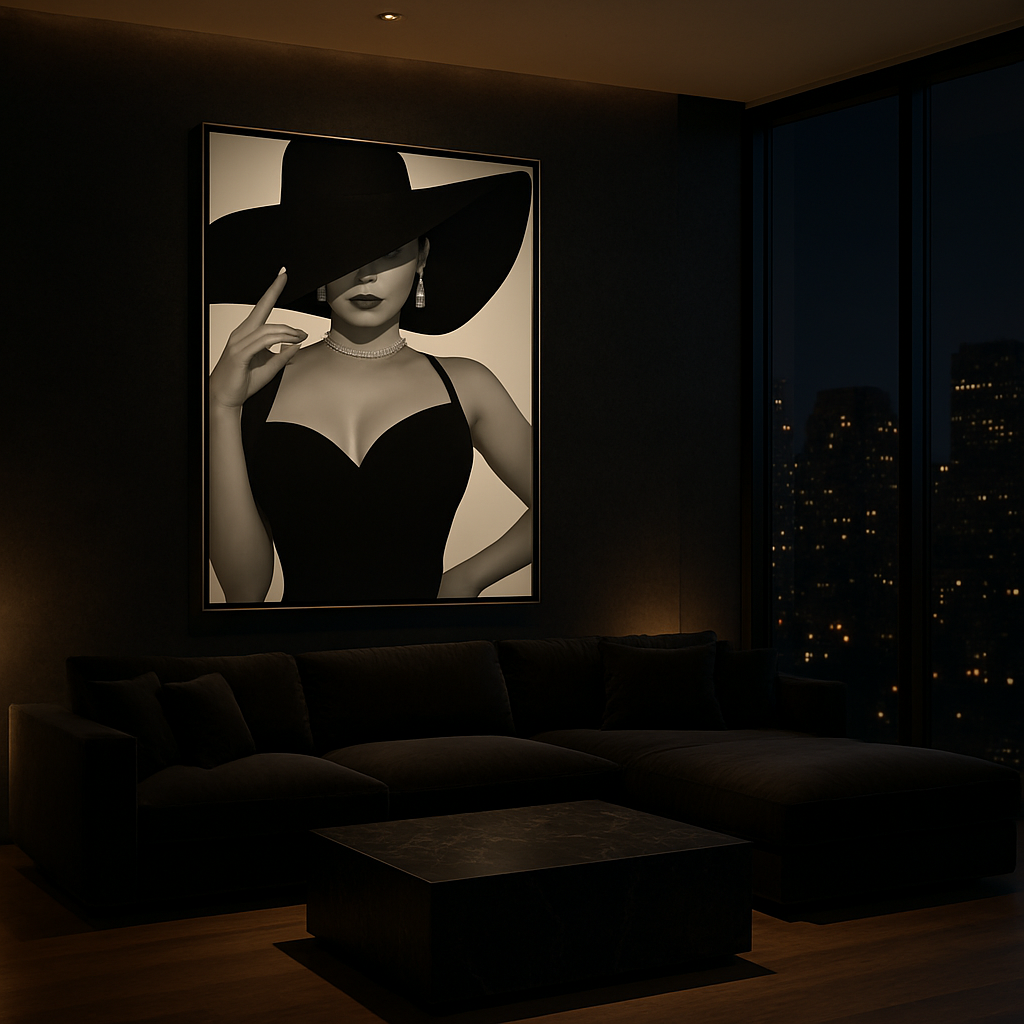 Veiled Allure — Noir Elegance in Black & White