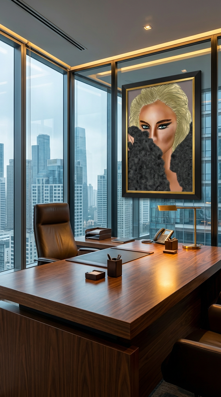 Behind the Veil — Luxury Figurative Fine Art Print | Kasian Art Studio