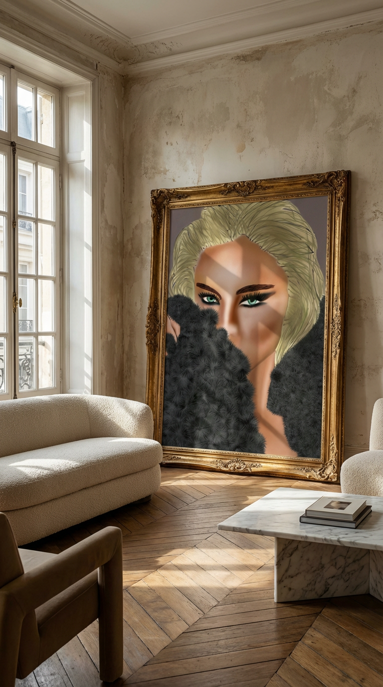 Behind the Veil — Luxury Figurative Fine Art Print | Kasian Art Studio