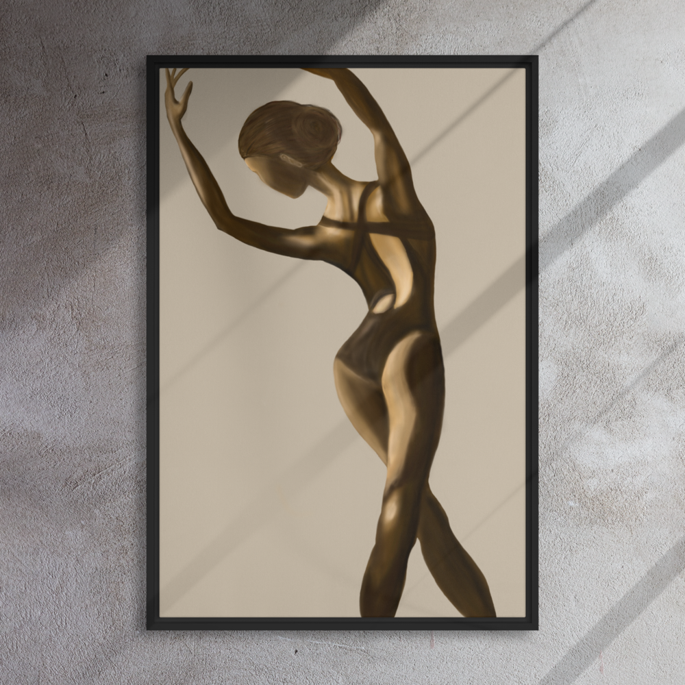 Golden Ballerina Fine Art Print