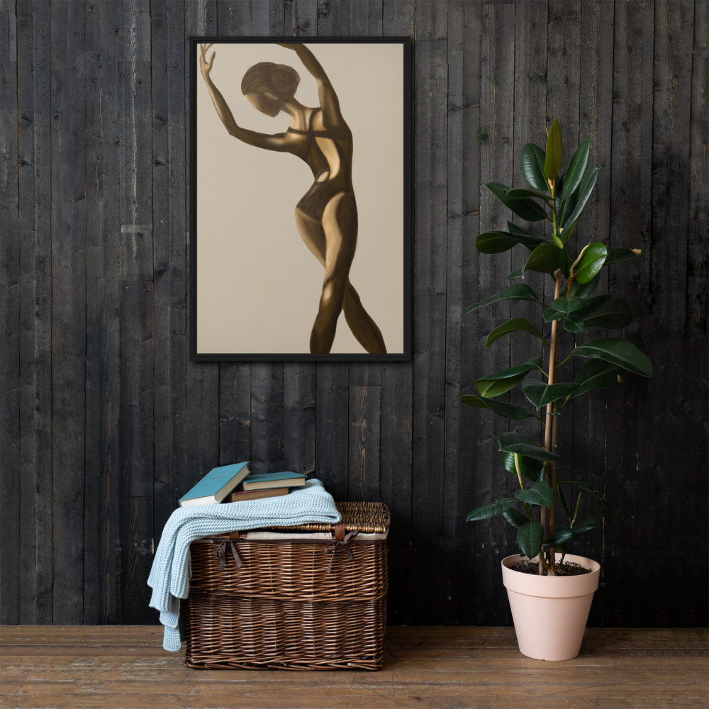 Golden Ballerina Fine Art Print