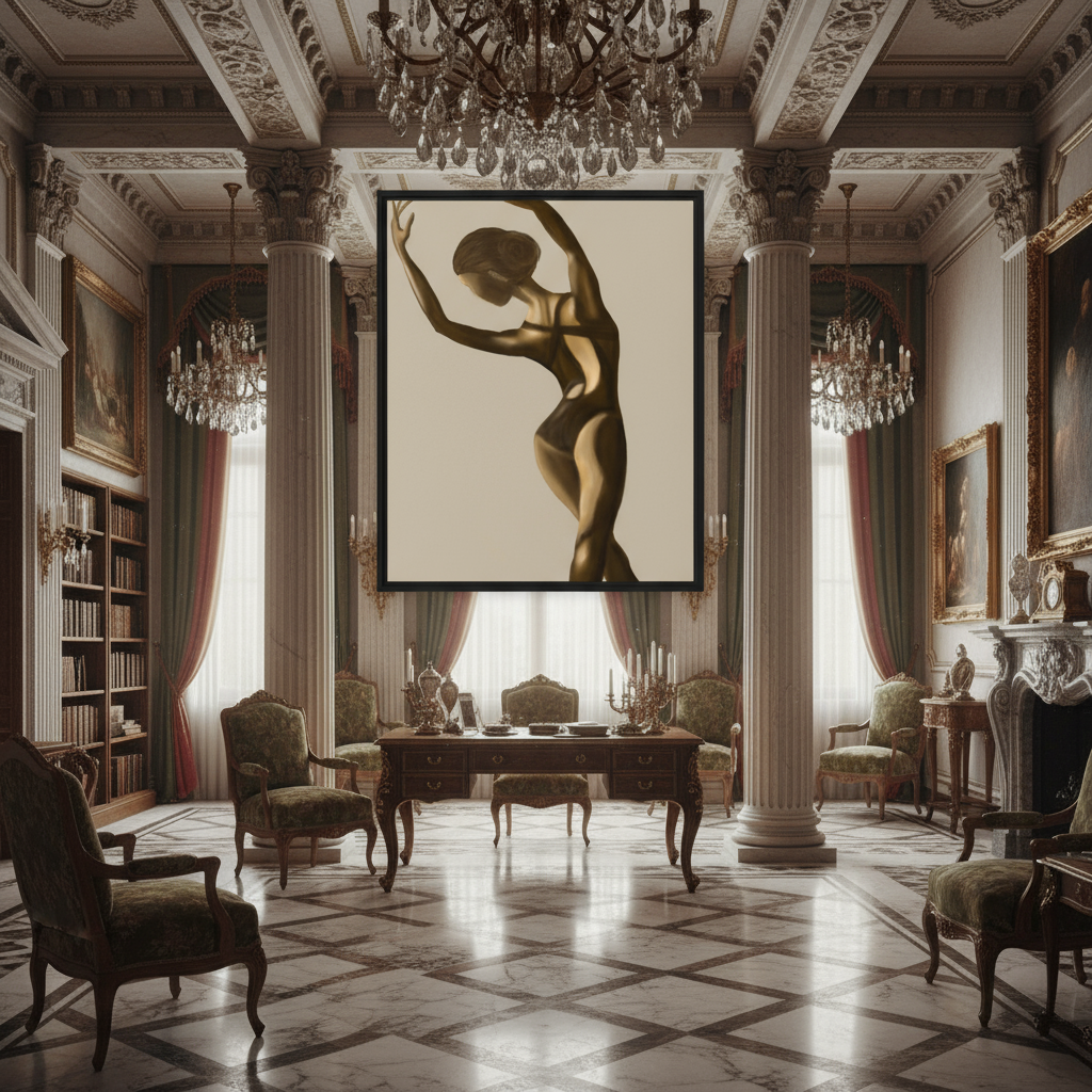 Golden Ballerina Fine Art Print