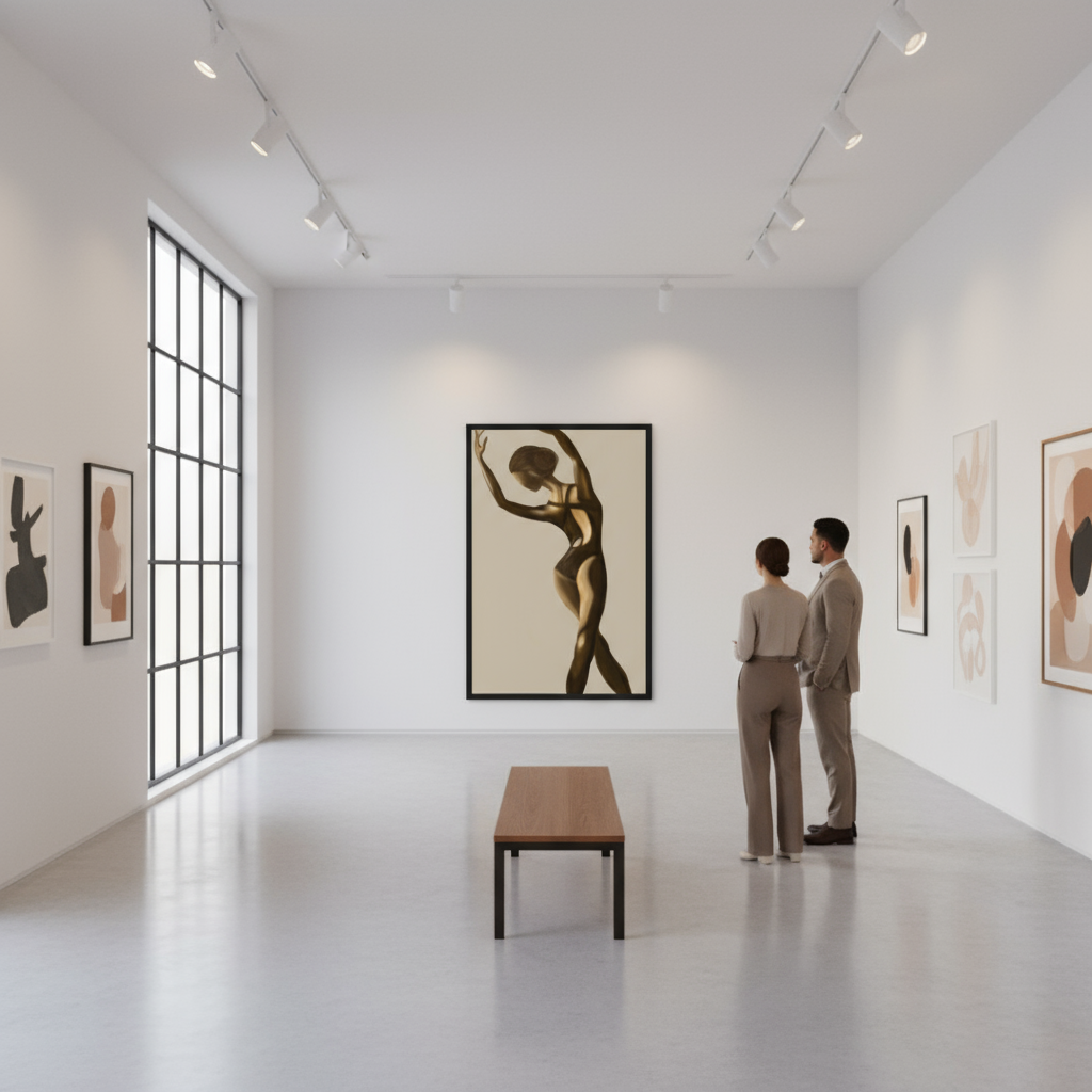 Golden Ballerina Fine Art Print