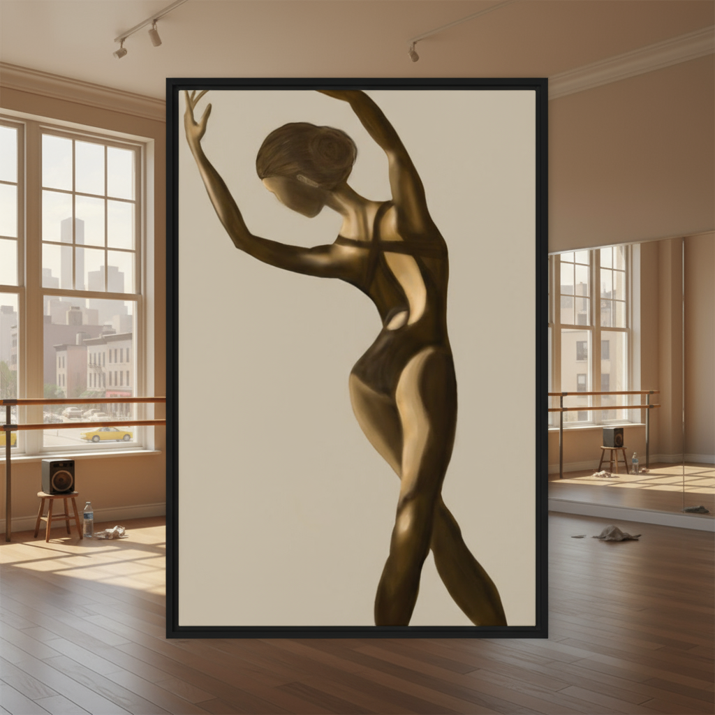 Golden Ballerina Fine Art Print