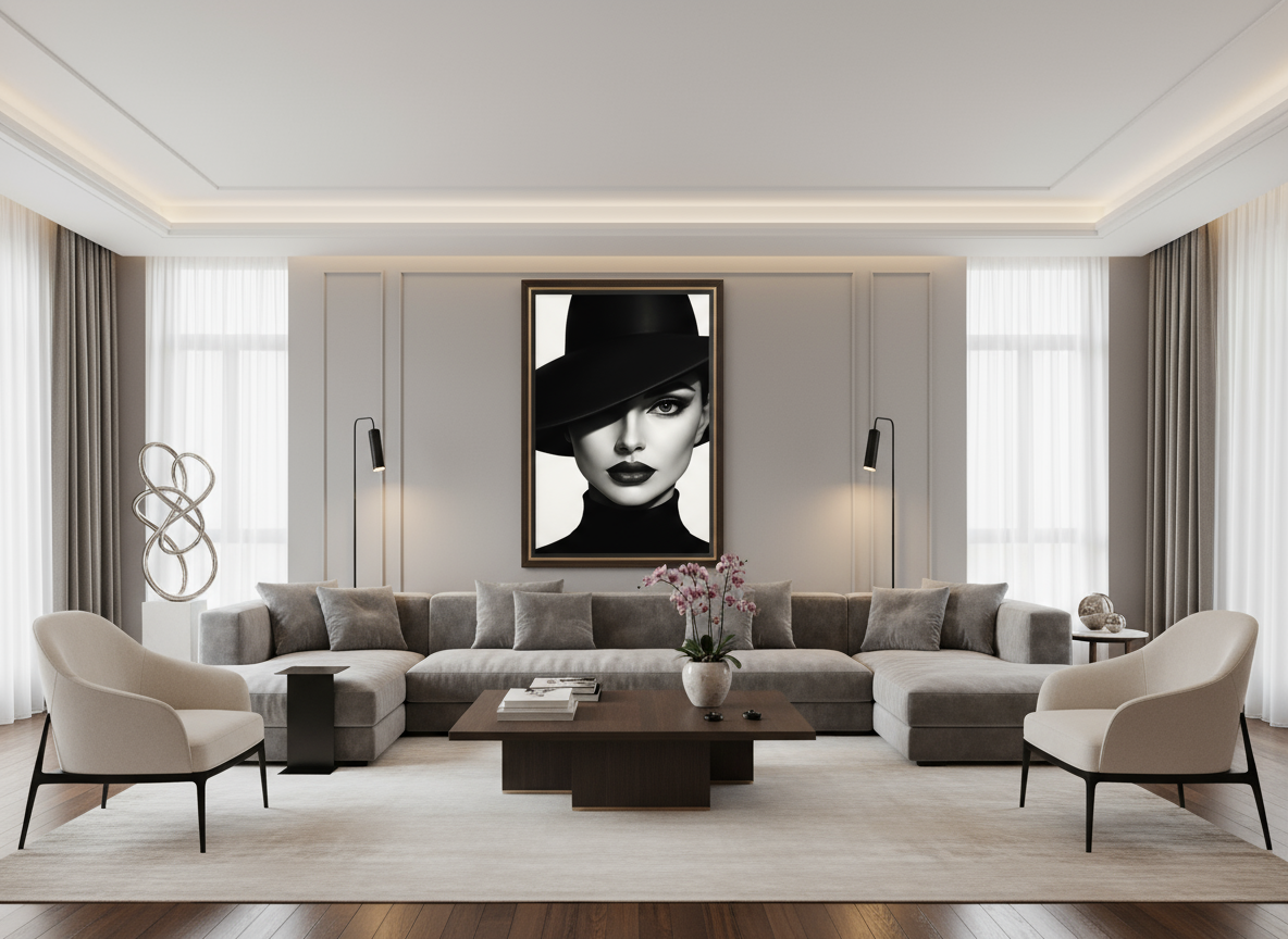 Obsidian Gaze — Limited Edition Noir Portrait Fine Art