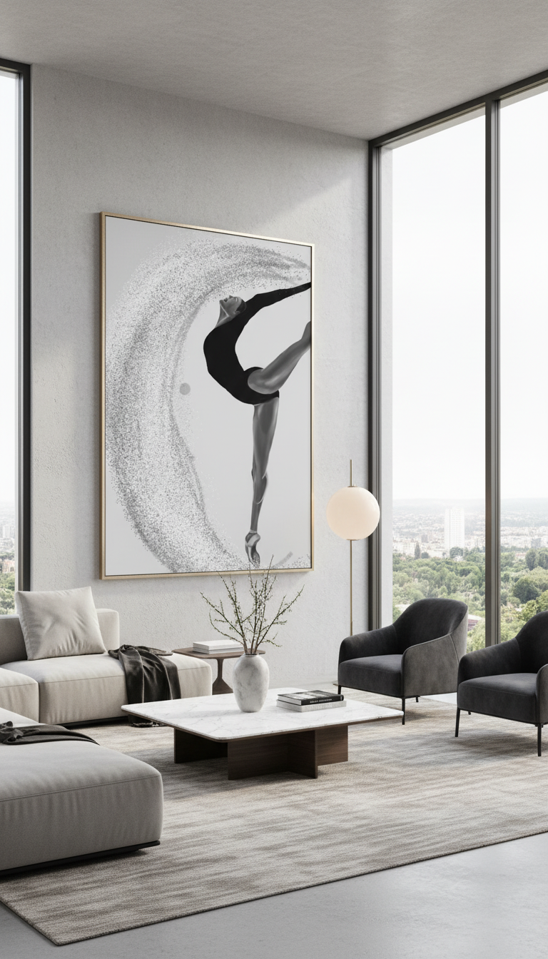 Luxury Ballet Wall Art | Eclipse en Pointe by Kasian Art Studio