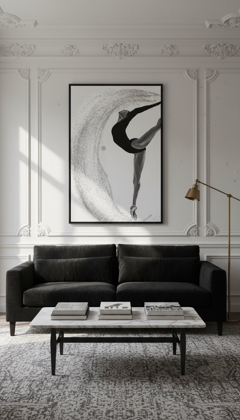 Luxury Ballet Wall Art | Eclipse en Pointe by Kasian Art Studio