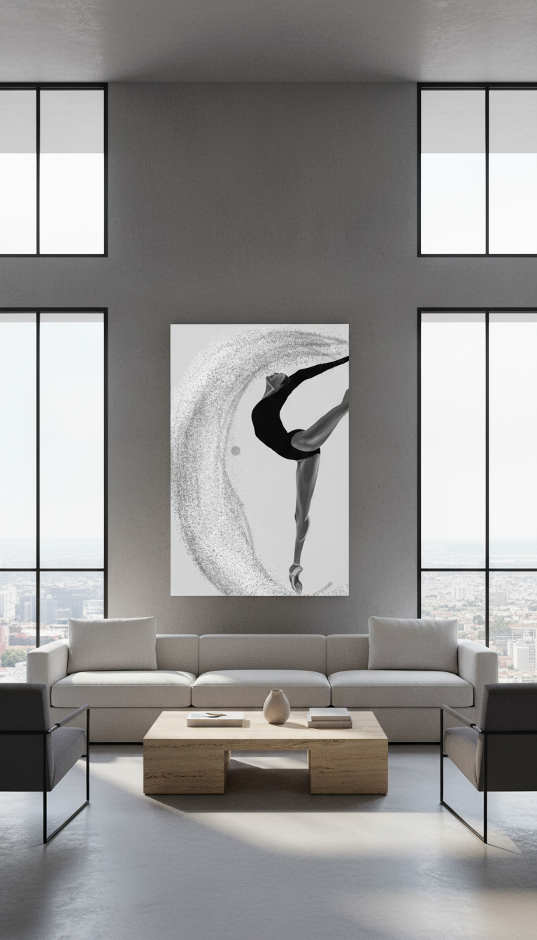 Luxury Ballet Wall Art | Eclipse en Pointe by Kasian Art Studio