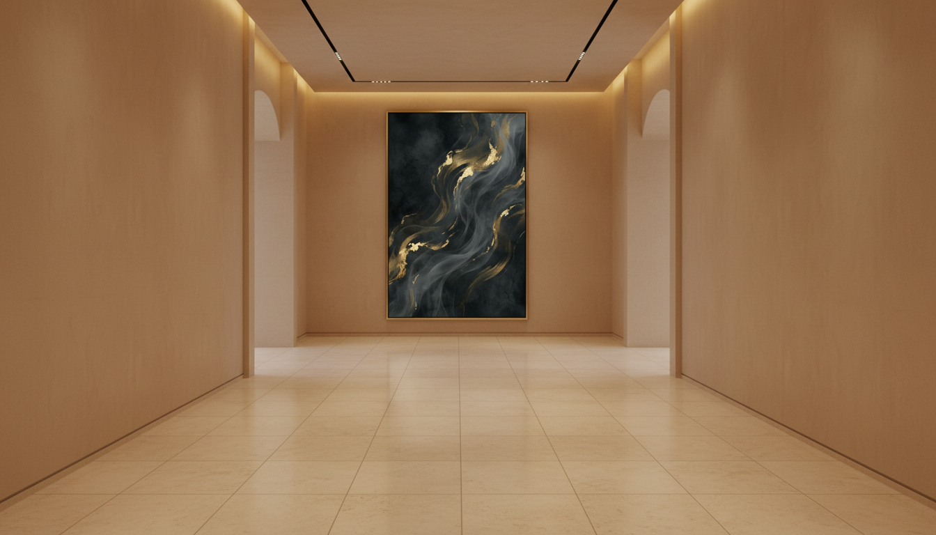 Veins of Silence — Limited Edition Black & Gold Abstract