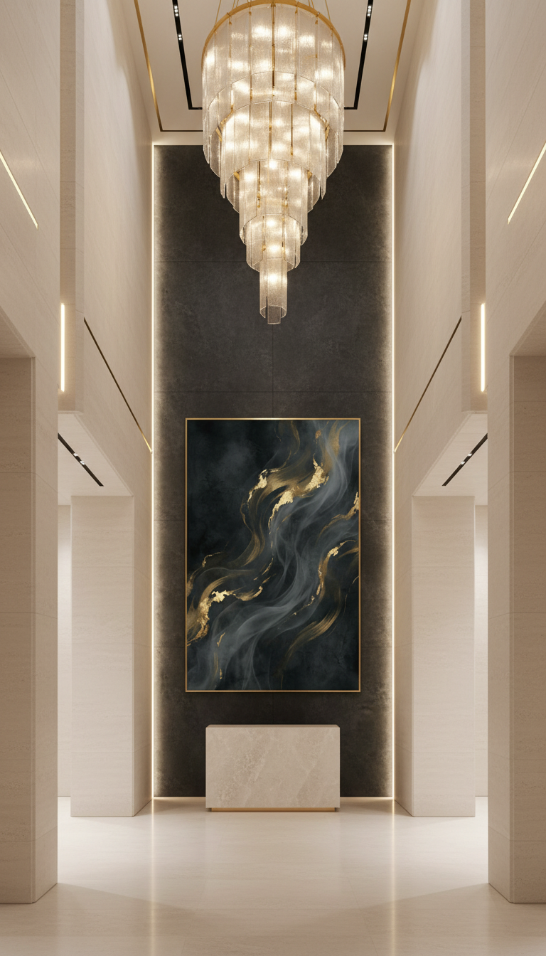 Veins of Silence — Limited Edition Black & Gold Abstract