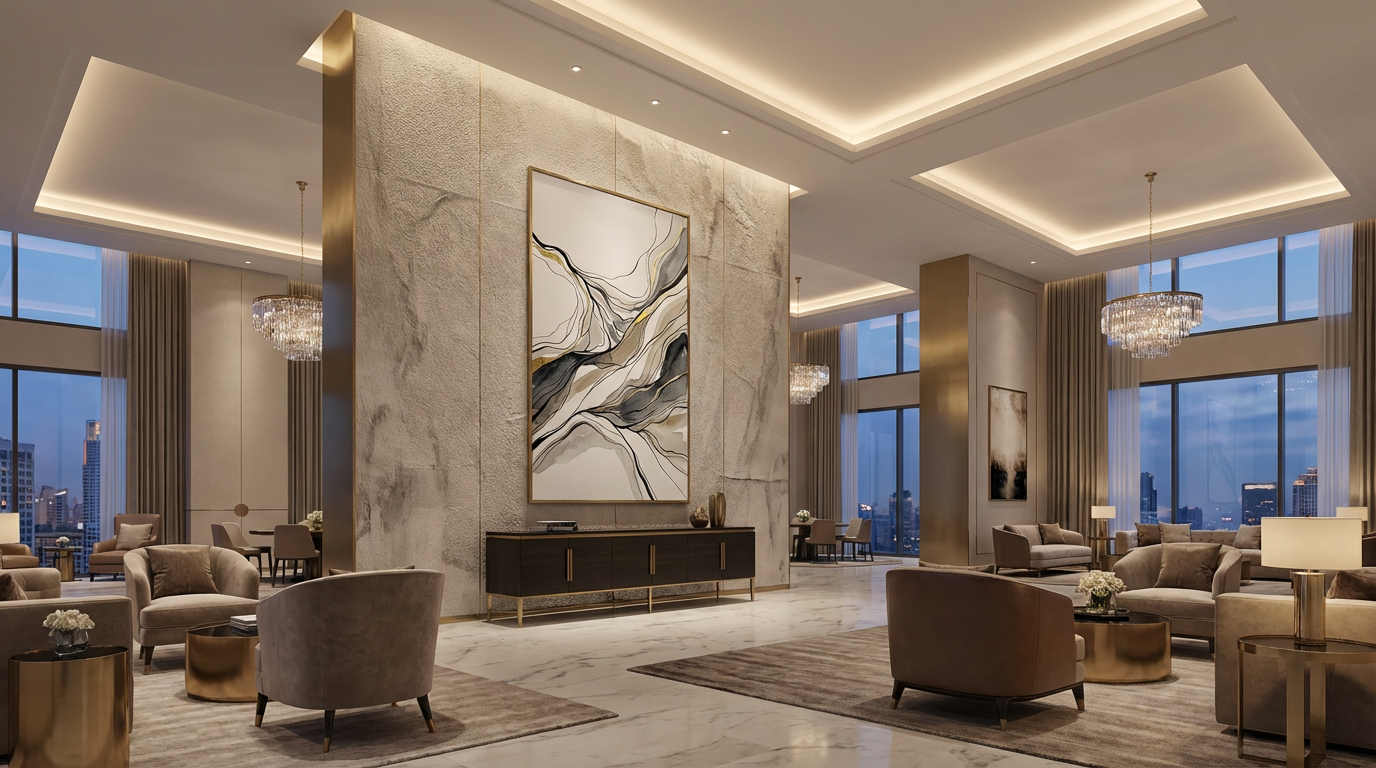 Whispered Meridian — Limited Edition Neutral & Gold Abstract