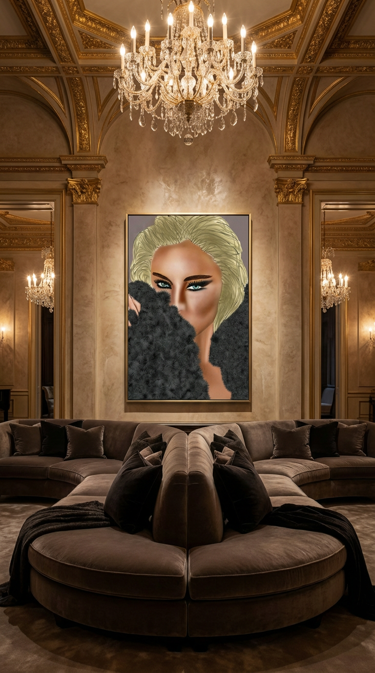 Behind the Veil — Luxury Figurative Fine Art Print | Kasian Art Studio