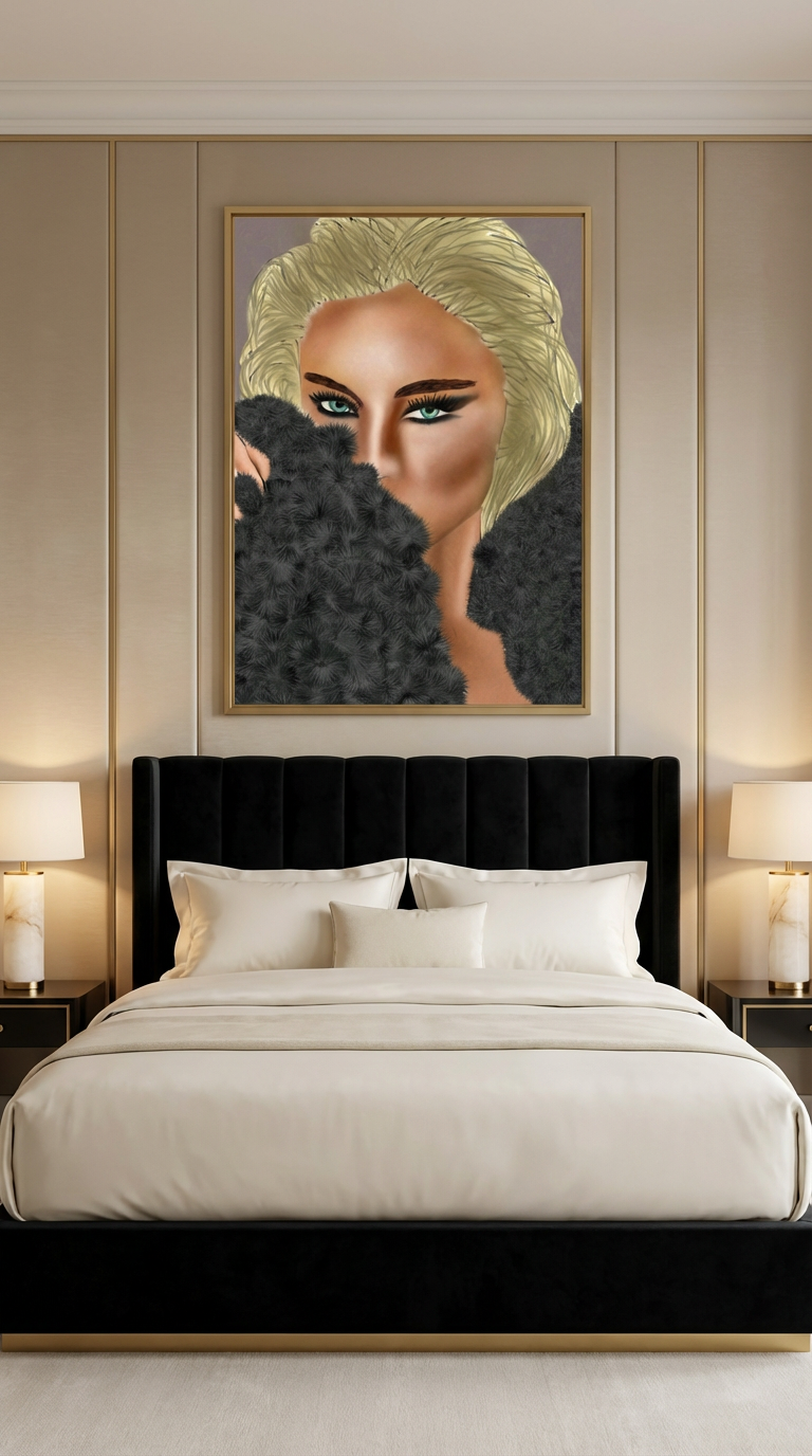 Behind the Veil — Luxury Figurative Fine Art Print | Kasian Art Studio