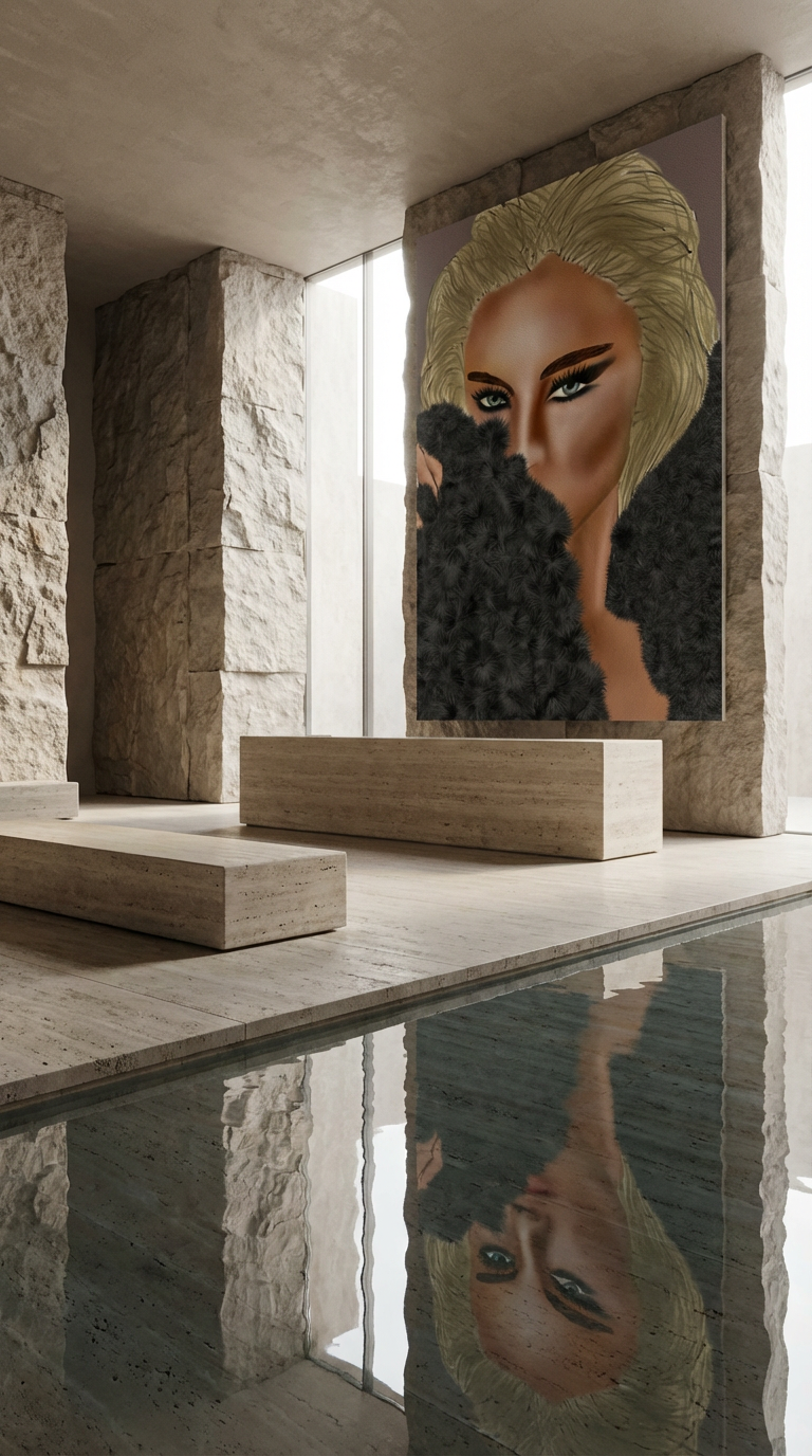 Behind the Veil — Luxury Figurative Fine Art Print | Kasian Art Studio