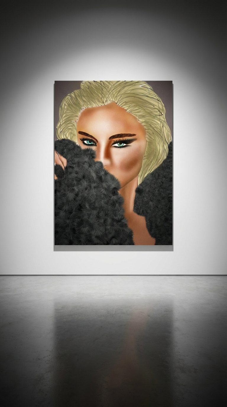 Behind the Veil — Luxury Figurative Fine Art Print | Kasian Art Studio