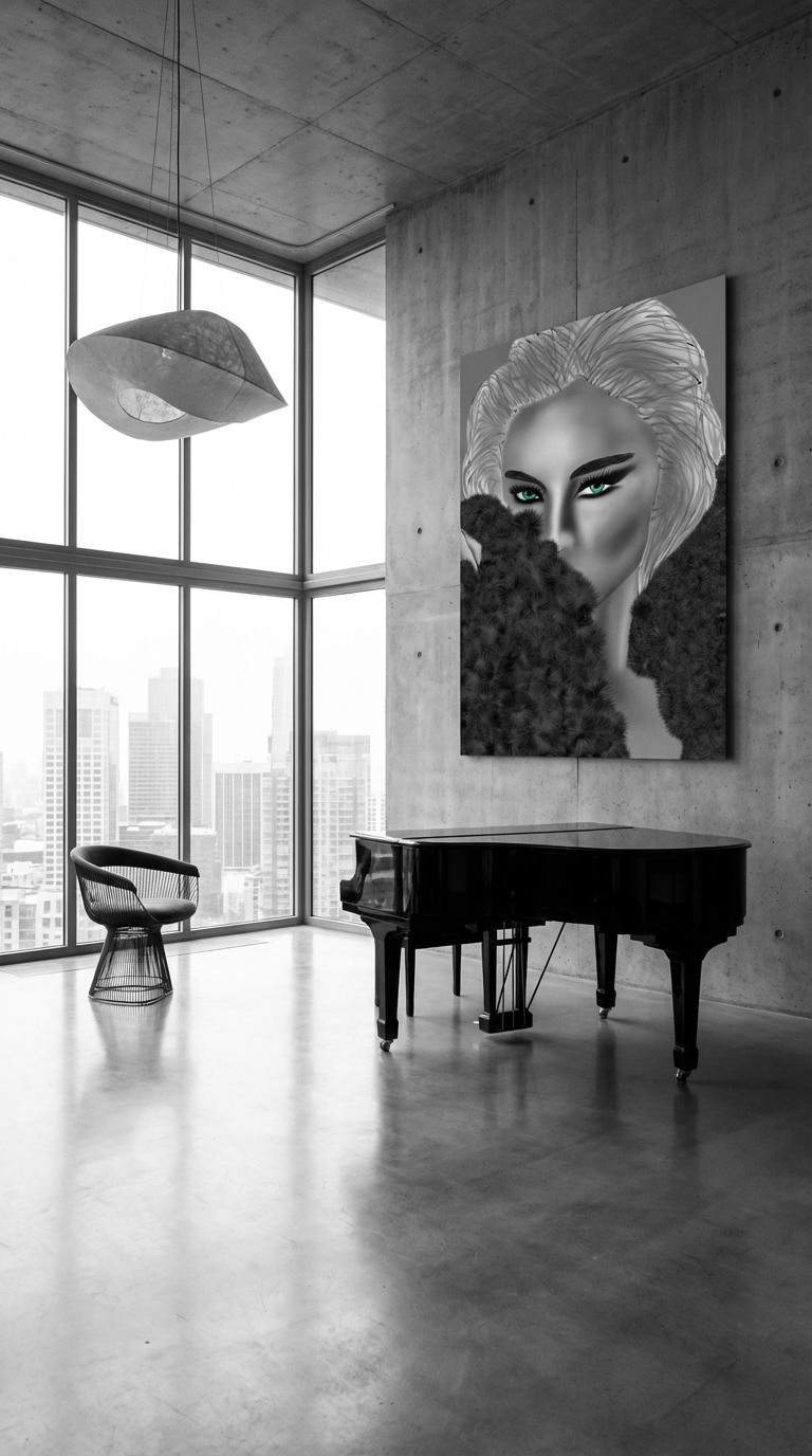 Behind the Veil — Luxury Figurative Fine Art Print | Kasian Art Studio
